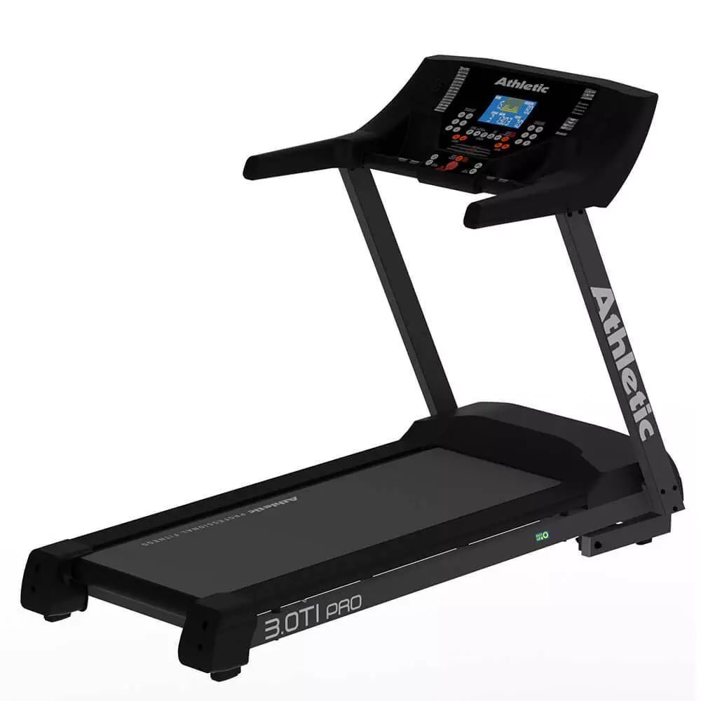 Esteira Athletic Amazon 3.0TI — vista lateral, uma das melhores esteiras profissionais