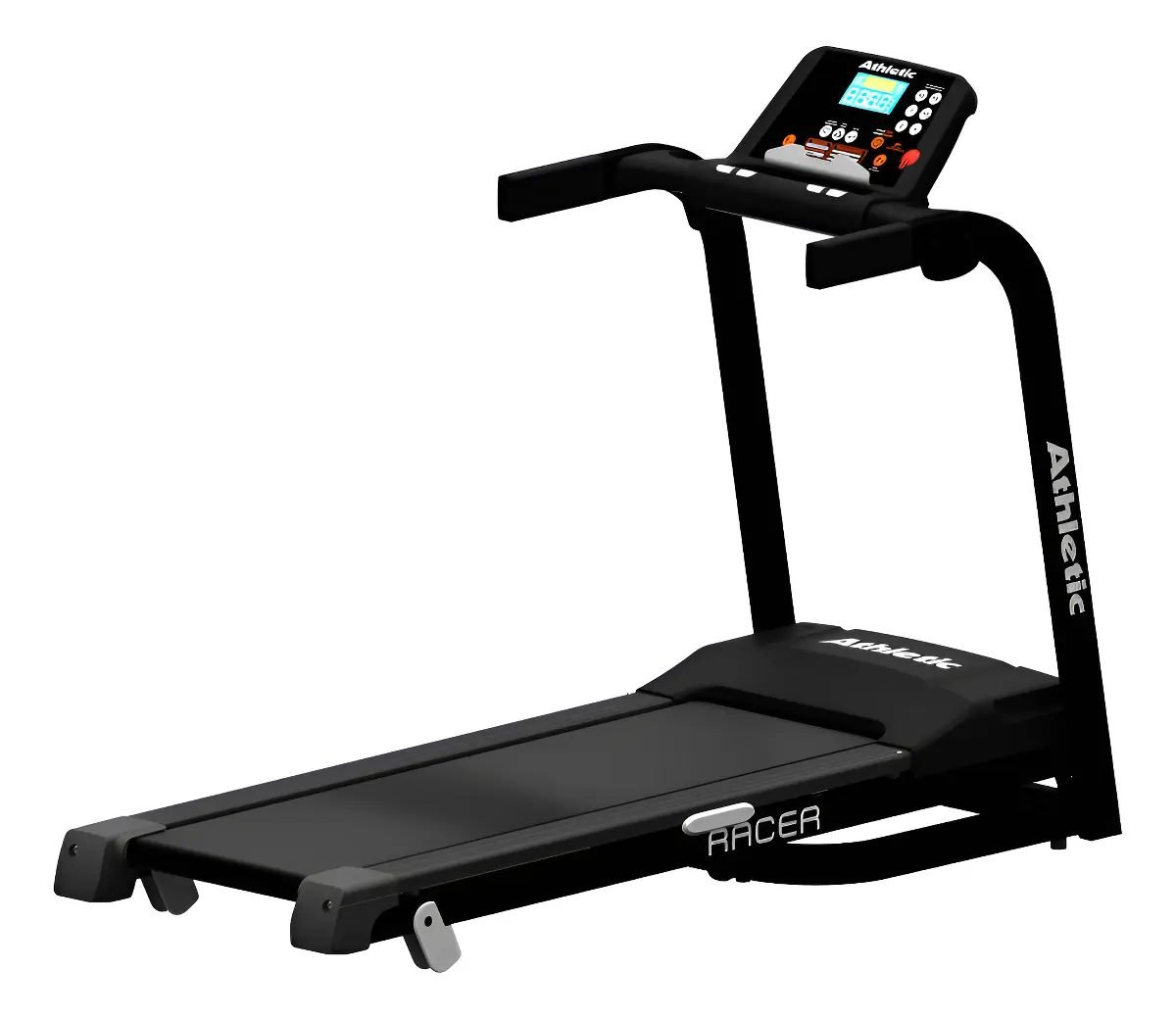 Esteira Athletic Racer 16km/h — vista em perspectiva
