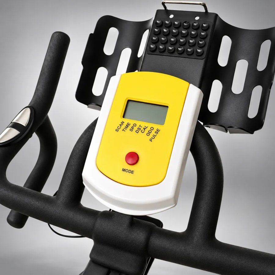 Painel da bike de spinning KHT com display e suporte de celular