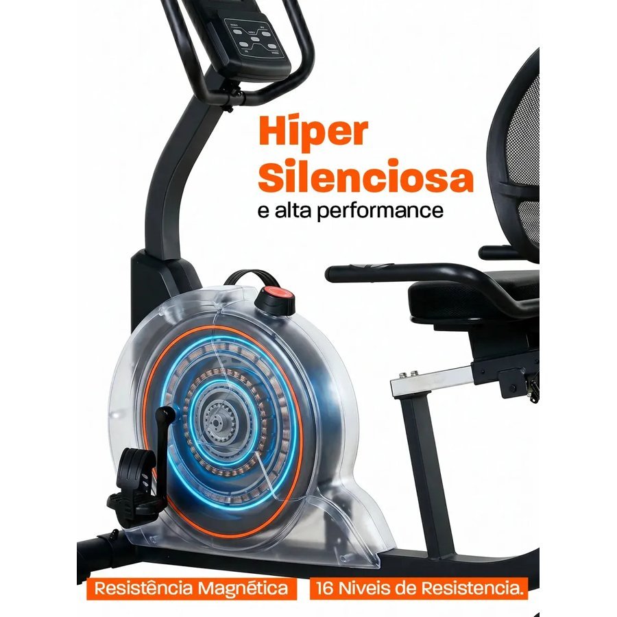Mulher pedalando a bicicleta MegaGym Soft Ride 5000