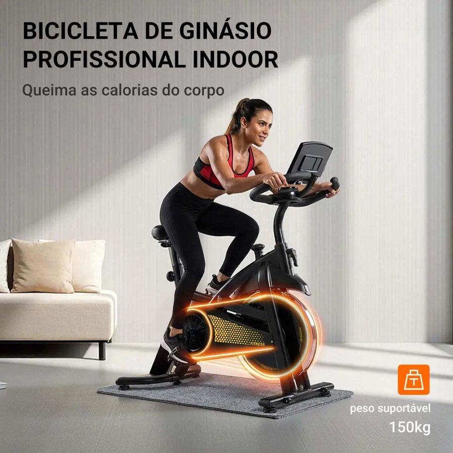 Bicicleta ergométrica spinning Rmira com roda de inércia