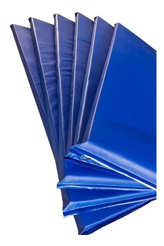 Colchonete de academia azul 120 x 60 x 4 cm dobrável