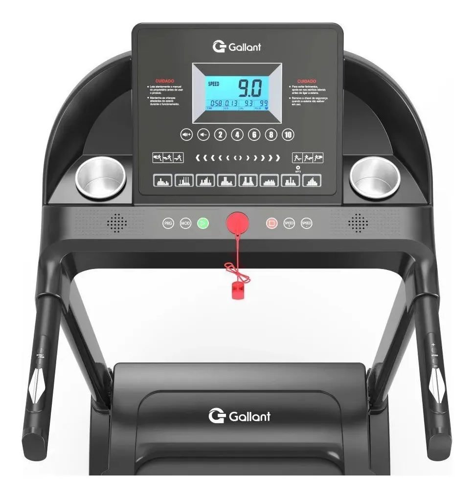 Esteira Gallant Elite 2.9hp — painel de controle