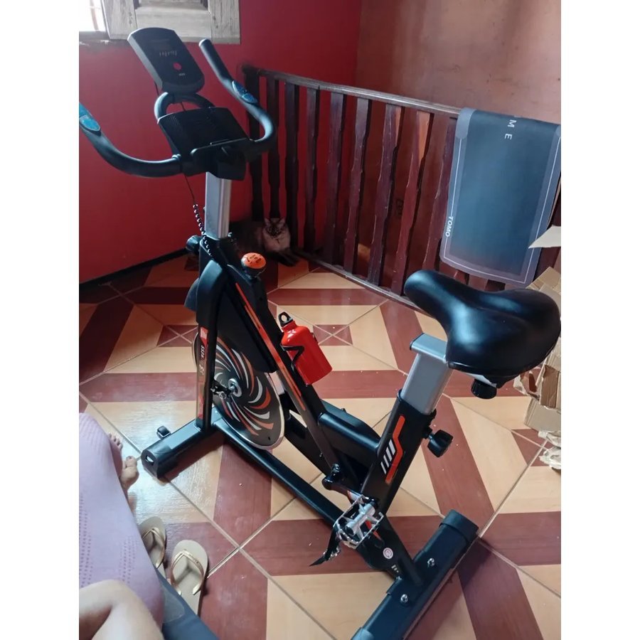 Bike indoor ITS Fitness Pro 818 com volante laranja