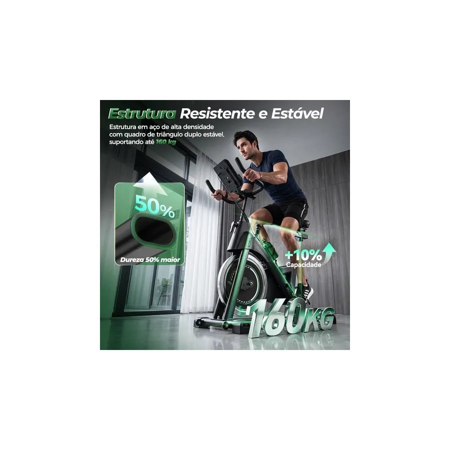 Estrutura reforçada da bike indoor ZRSE para 160 kg