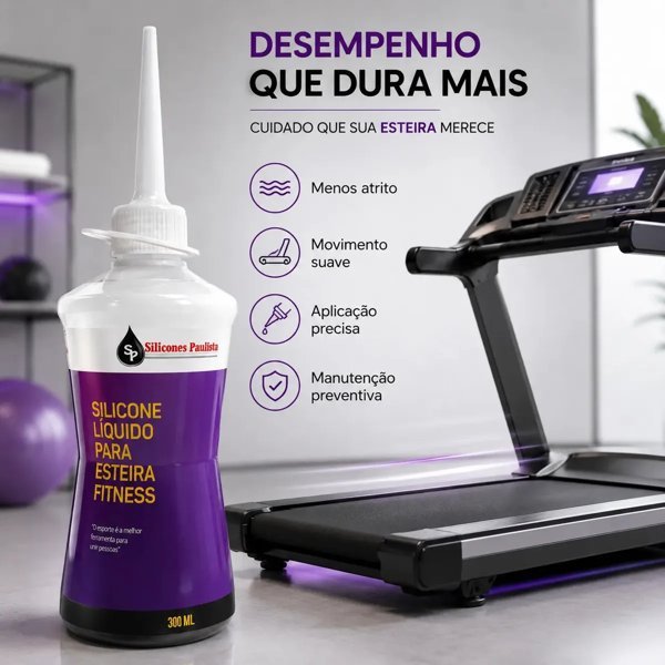 Infográfico do óleo de silicone para esteira