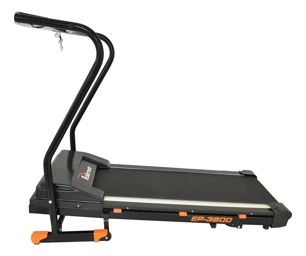 Esteira Polimet EP-3800 &mdash; vista lateral, uma das melhores esteiras elétricas