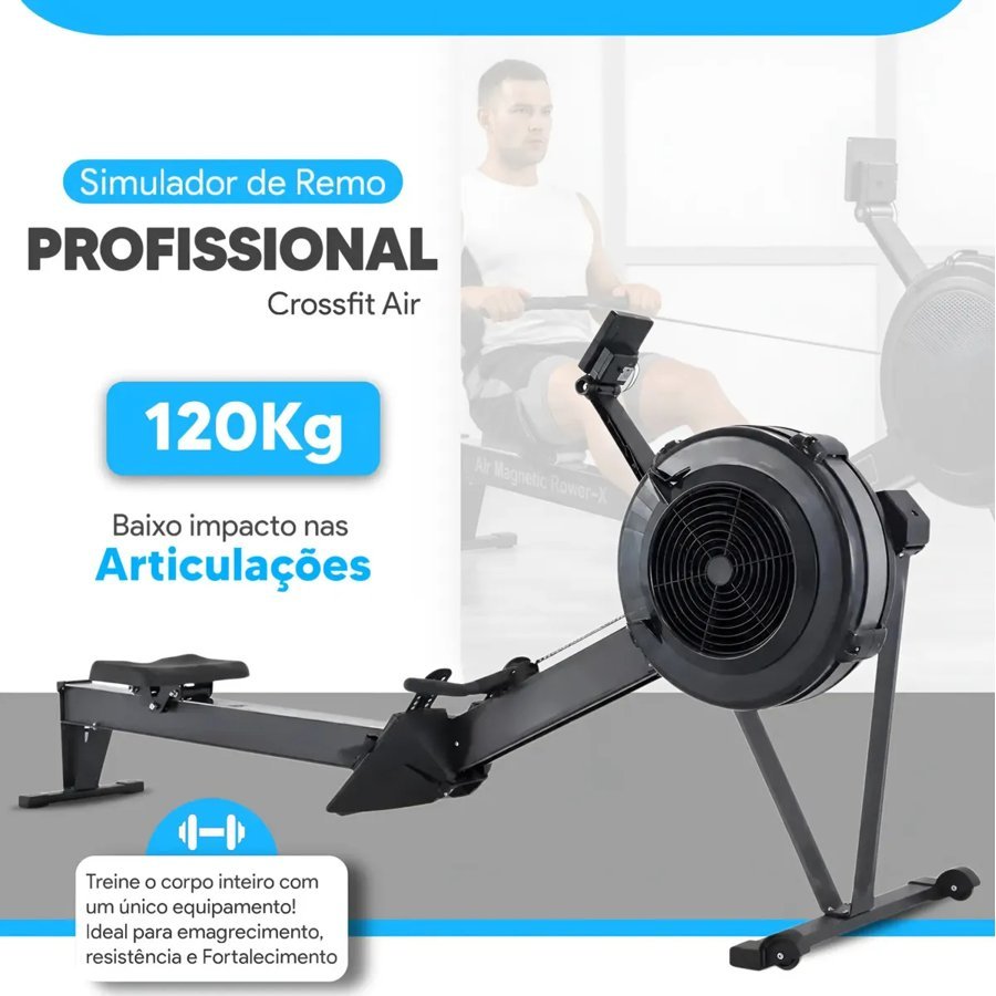 Limite de 120 kg do remo indoor KNACK