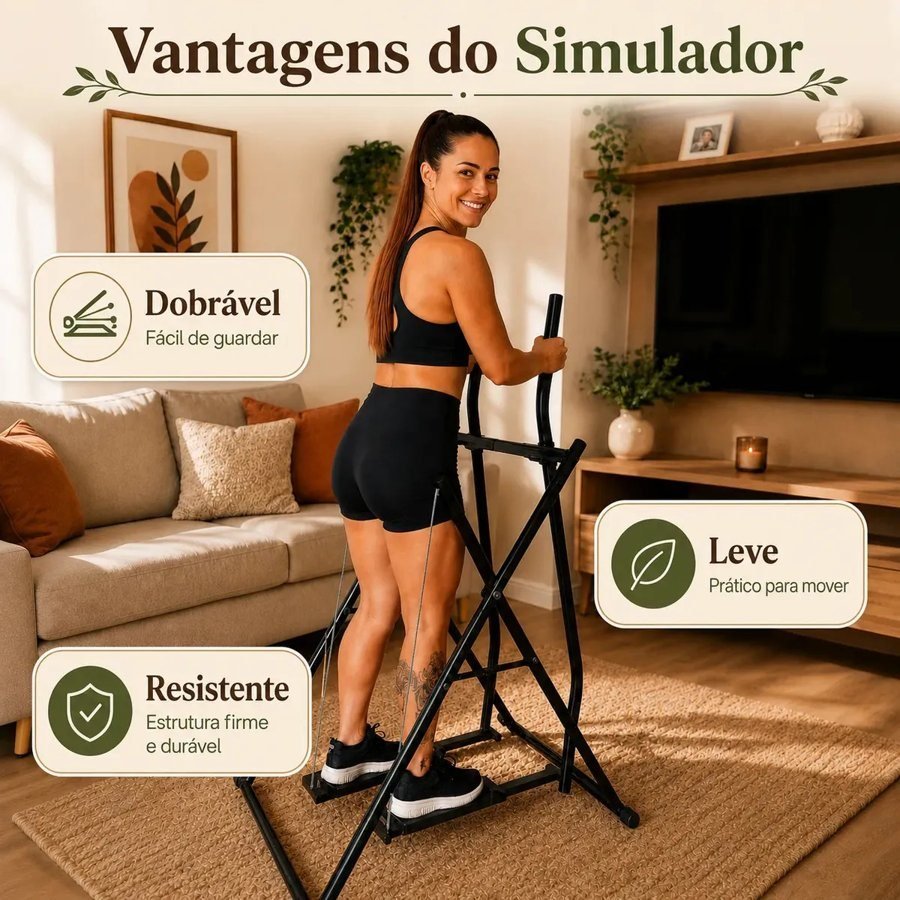 Infográfico com as vantagens do simulador de caminhada Athlenix
